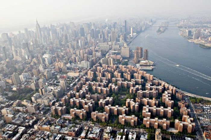 Bird's-eye view of New York City, United States