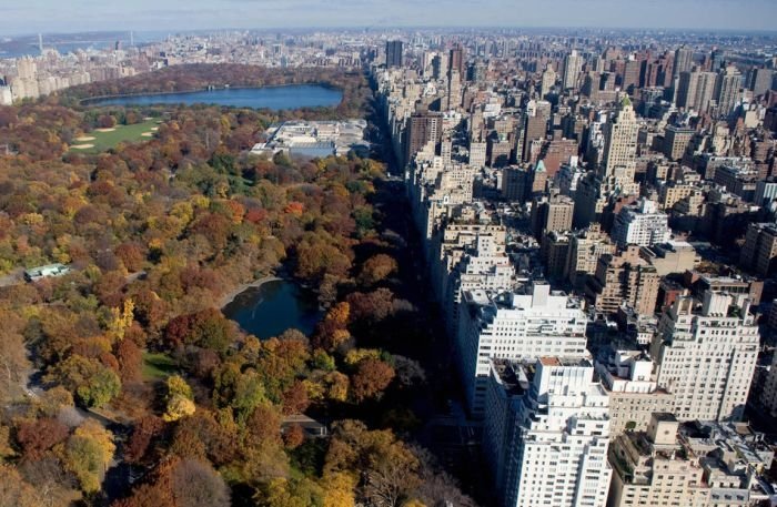 Bird's-eye view of New York City, United States