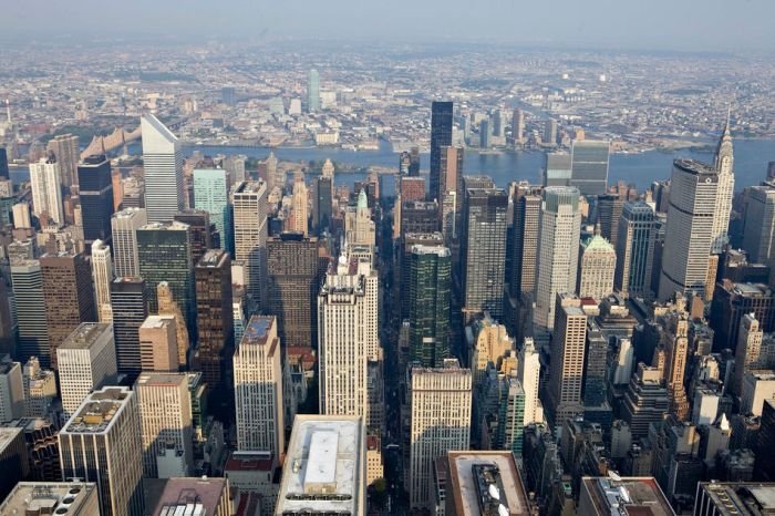 Bird's-eye view of New York City, United States