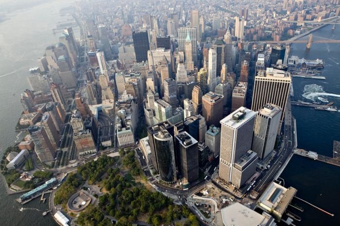 Bird's-eye view of New York City, United States