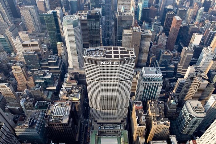 Bird's-eye view of New York City, United States