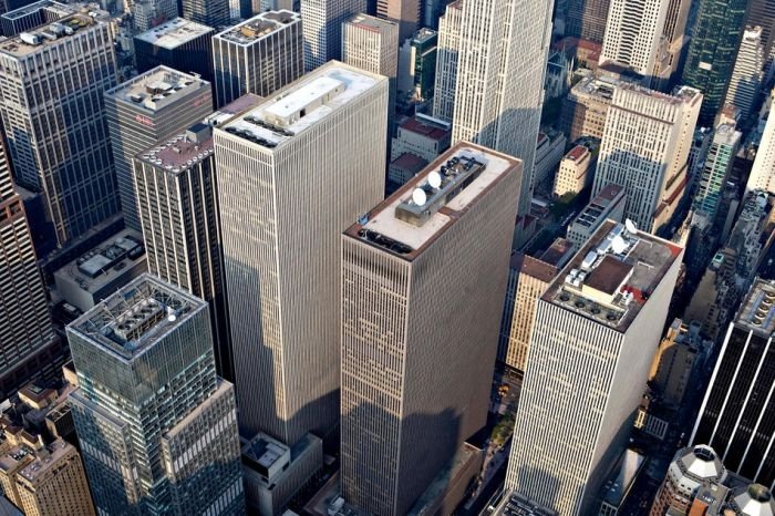 Bird's-eye view of New York City, United States