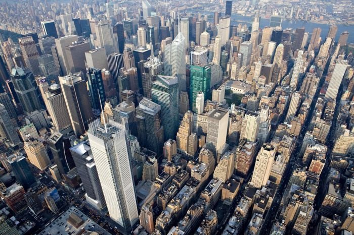 Bird's-eye view of New York City, United States