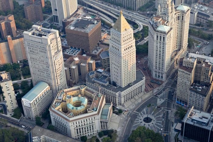 Bird's-eye view of New York City, United States