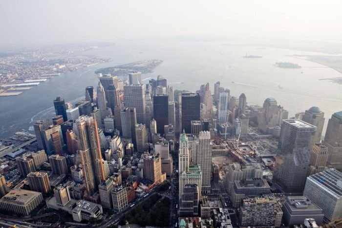 Bird's-eye view of New York City, United States