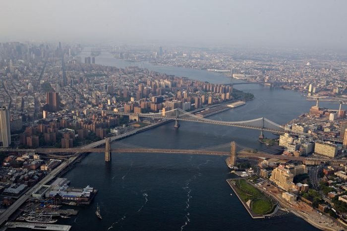 Bird's-eye view of New York City, United States