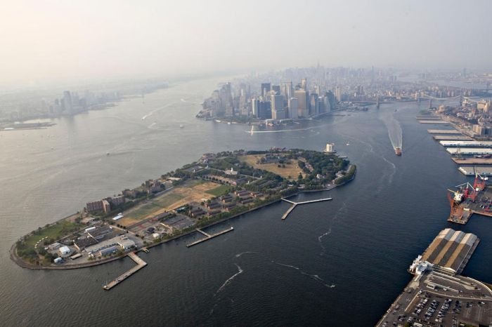 Bird's-eye view of New York City, United States