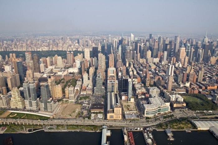 Bird's-eye view of New York City, United States