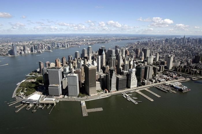 Bird's-eye view of New York City, United States