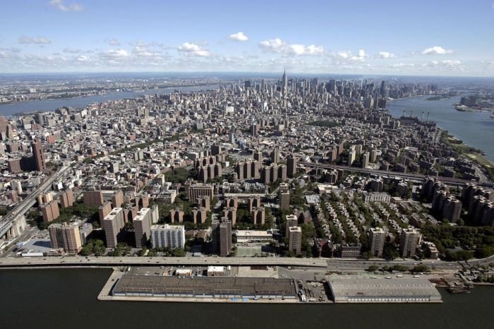 Bird's-eye view of New York City, United States