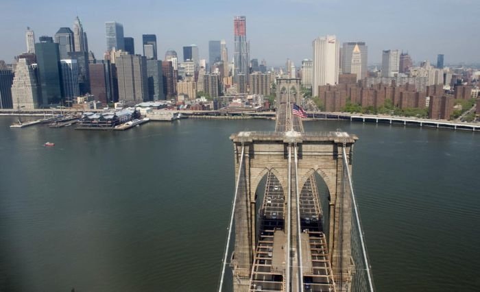 Bird's-eye view of New York City, United States