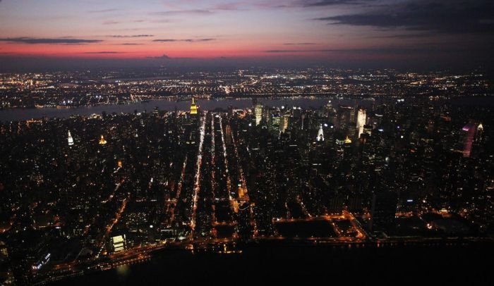 Bird's-eye view of New York City, United States