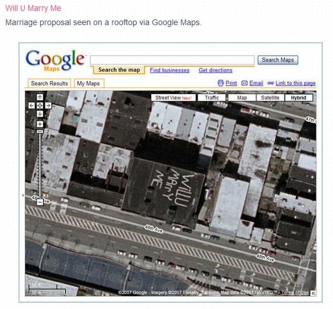 Interesting places on Google Earth