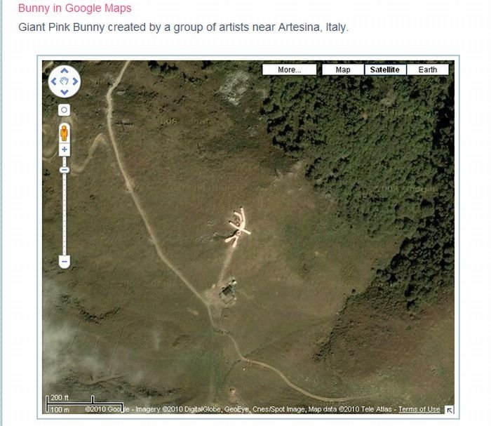 Interesting places on Google Earth