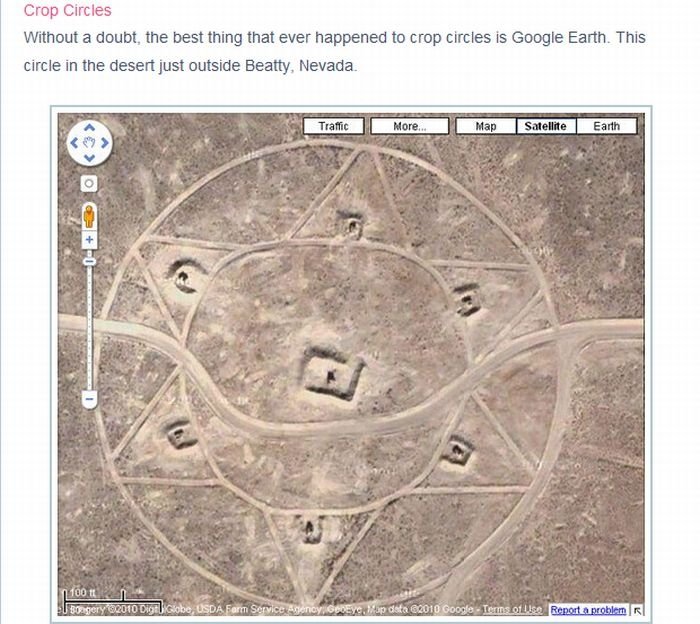 Interesting places on Google Earth