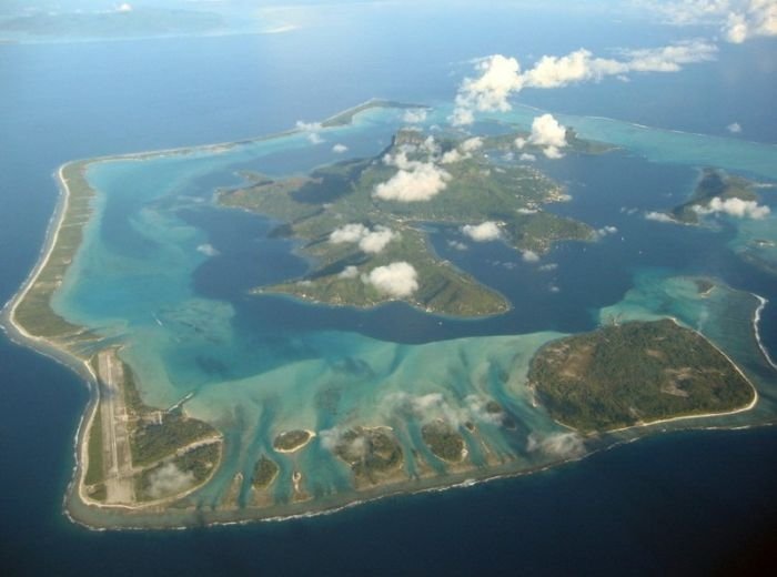 aerial view of airport runway