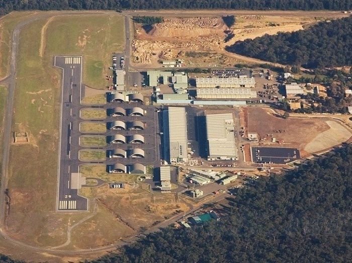 aerial view of airport runway