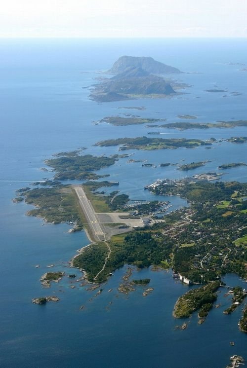 aerial view of airport runway