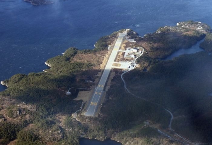 aerial view of airport runway