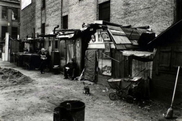 History: Black and white photos of New York City, United States