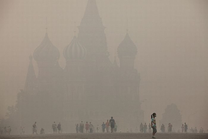 Fire health threat at new high in Moscow, Russia