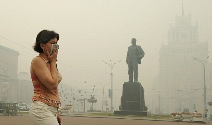 Fire health threat at new high in Moscow, Russia