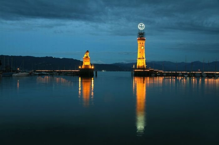 Smiling lighthouse, Lindau, Germany