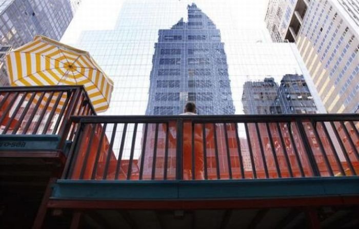 Dumpster swimming pools, Park Avenue, New York City, United States