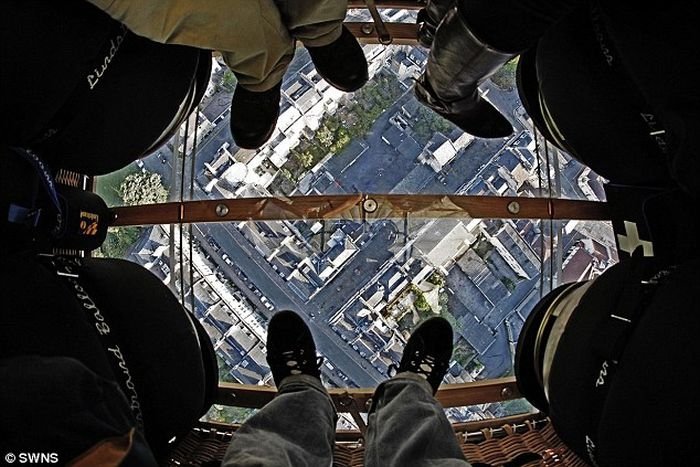 World's first glass-bottomed air balloon by Christian Brown