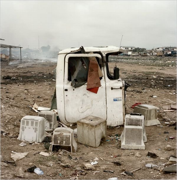 Graveyard for dead computers, Agbogbloshie, Accra, Ghana