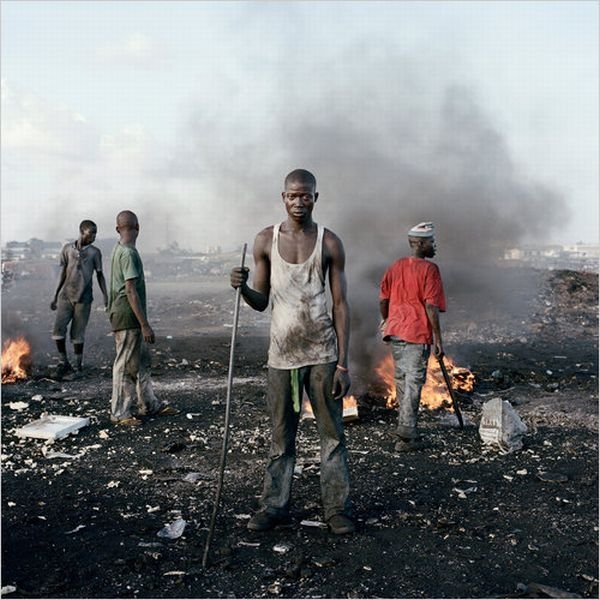 Graveyard for dead computers, Agbogbloshie, Accra, Ghana