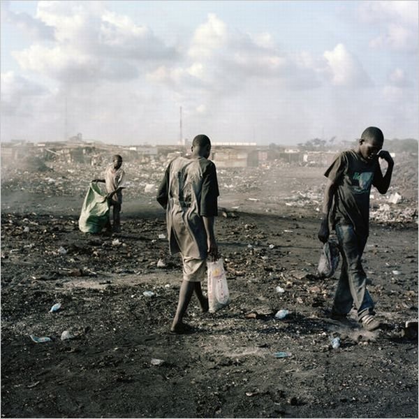 Graveyard for dead computers, Agbogbloshie, Accra, Ghana