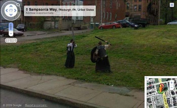 google street view photo bombs