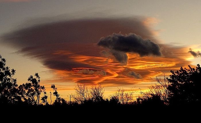 colorful clouds formation