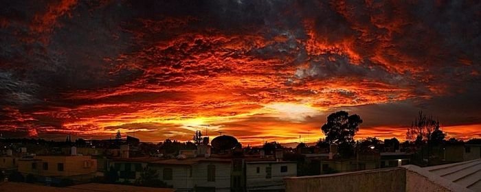 colorful clouds formation