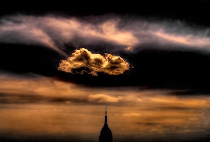 colorful clouds formation