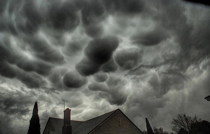 colorful clouds formation