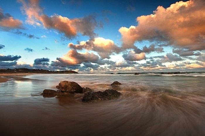 colorful clouds formation