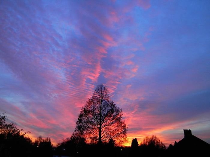 colorful clouds formation