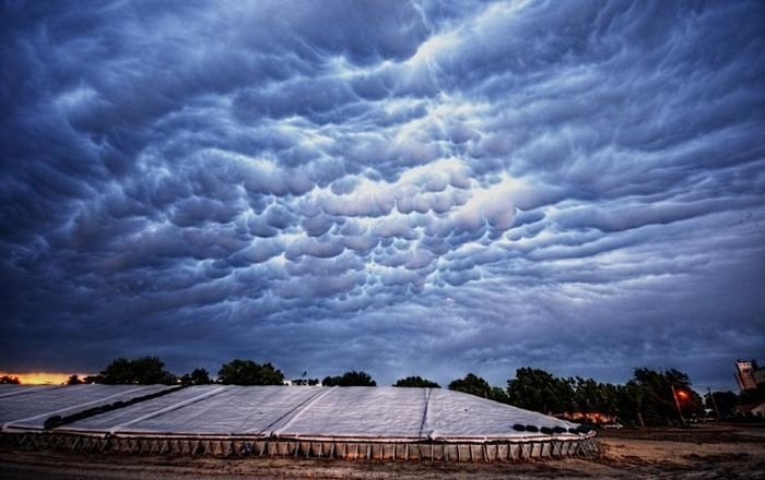 colorful clouds formation