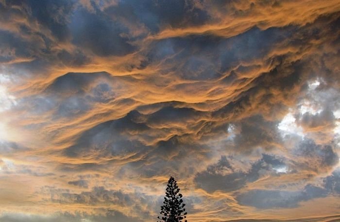 colorful clouds formation