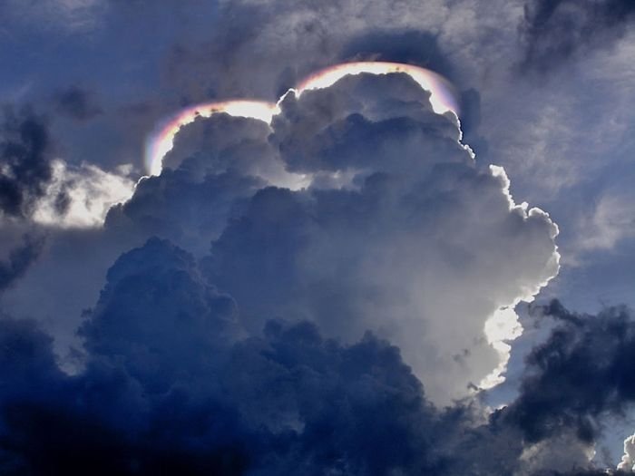 colorful clouds formation