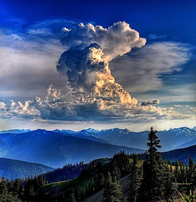 colorful clouds formation