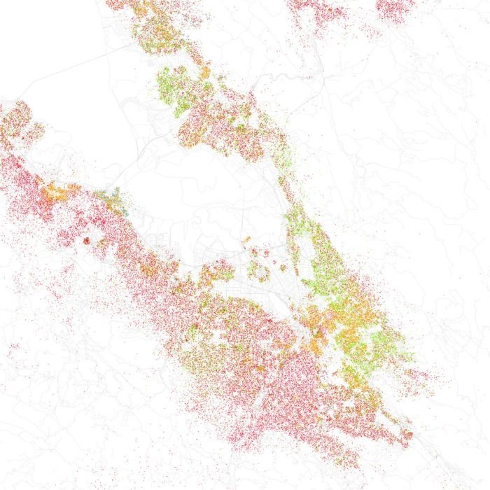 Race and ethnicity of US cities by Eric Fischer