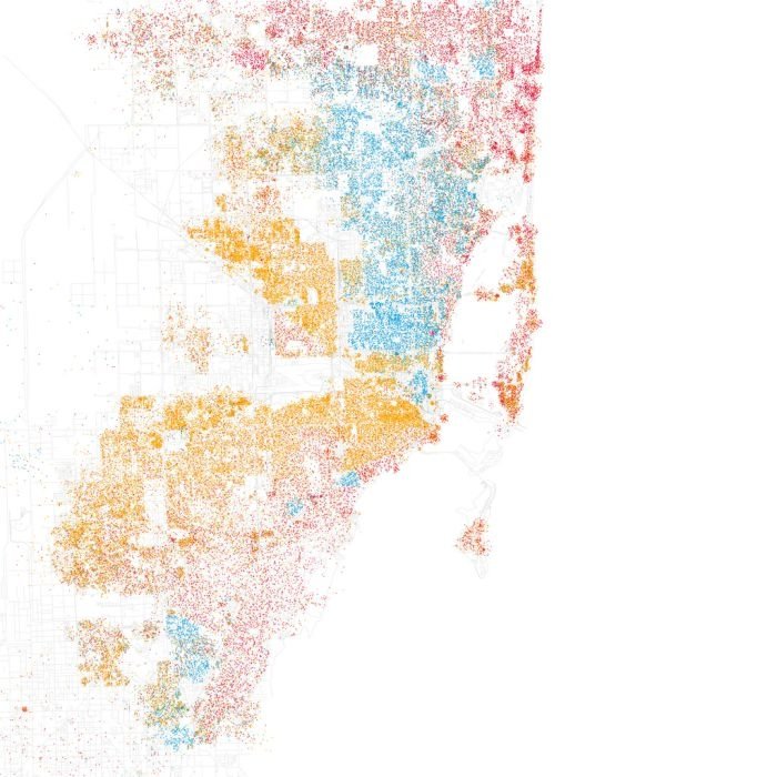 Race and ethnicity of US cities by Eric Fischer