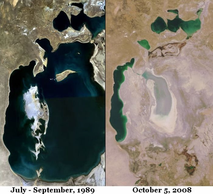 The Aral Sea is almost gone