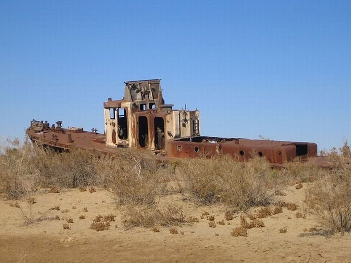 The Aral Sea is almost gone