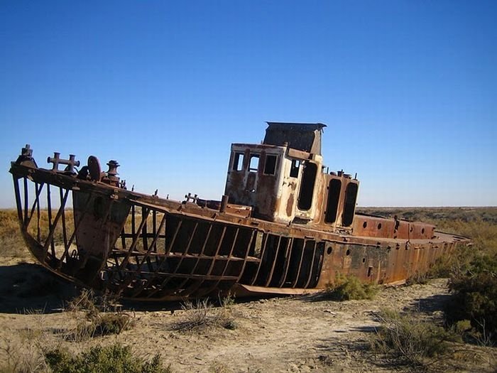 The Aral Sea is almost gone