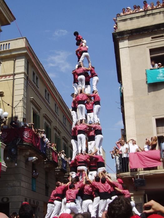 Castell, human tower, Catalonia, Spain