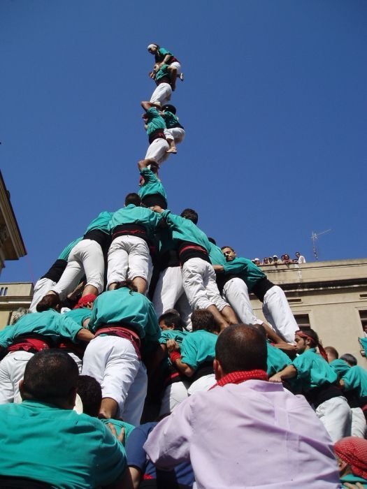 Castell, human tower, Catalonia, Spain